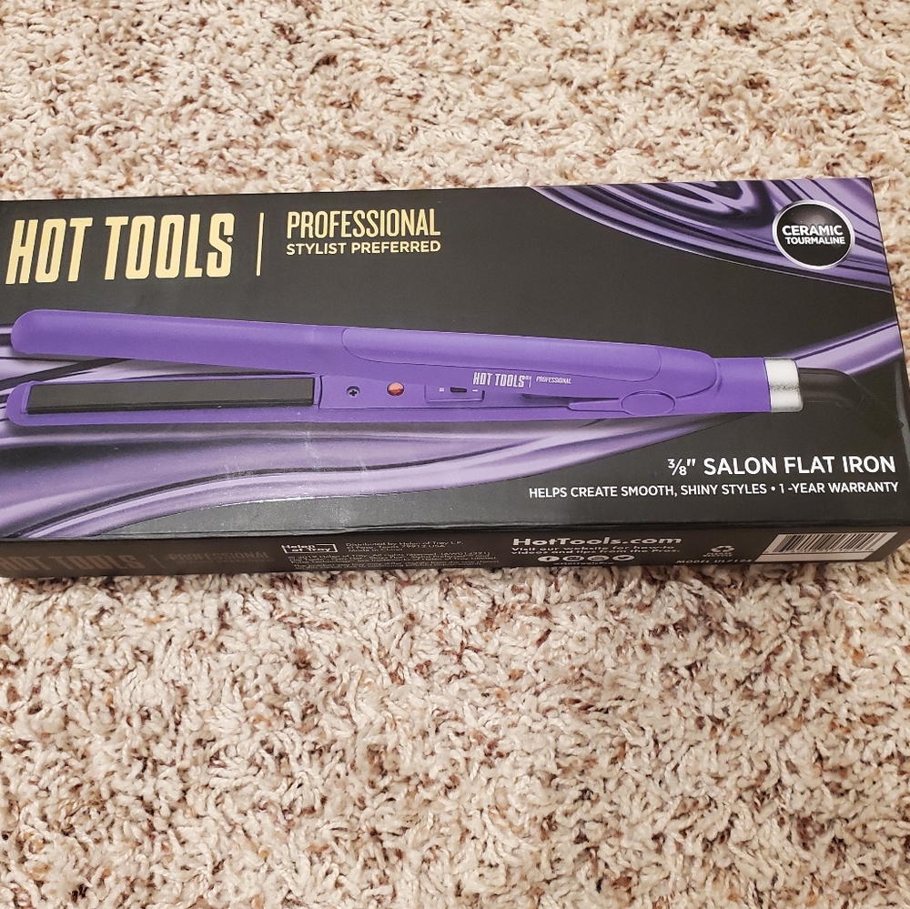 NWB Hot Tools 3/8" Professional Ceramic Tourmaline Flat Iron